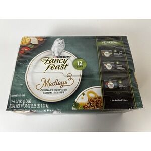 Purina Fancy Feast Medleys Primavera‎ Collection 12 Cans White Meat